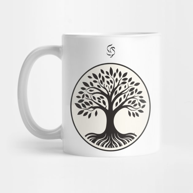 Deciduous Tree Silhouette in Black by Greenbubble